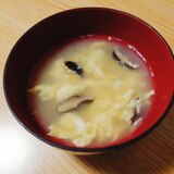 椎茸と卵の味噌汁